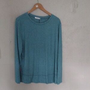 Hout Women’s Teal Long Sleeve Top – Size 2XL, Effortless Elegance & Comfort